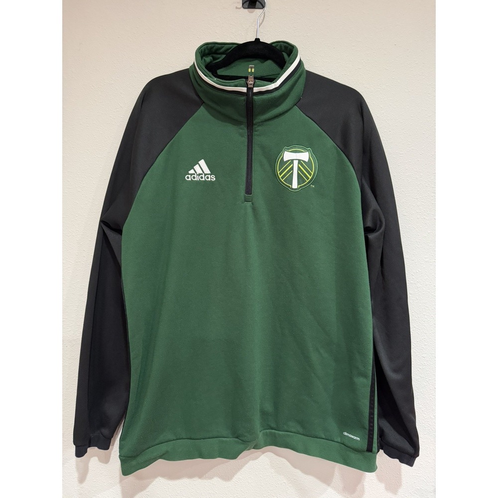 Portland Timbers Men's Adidas Climawarm Quarter Zip  Travel Jacket Size XL